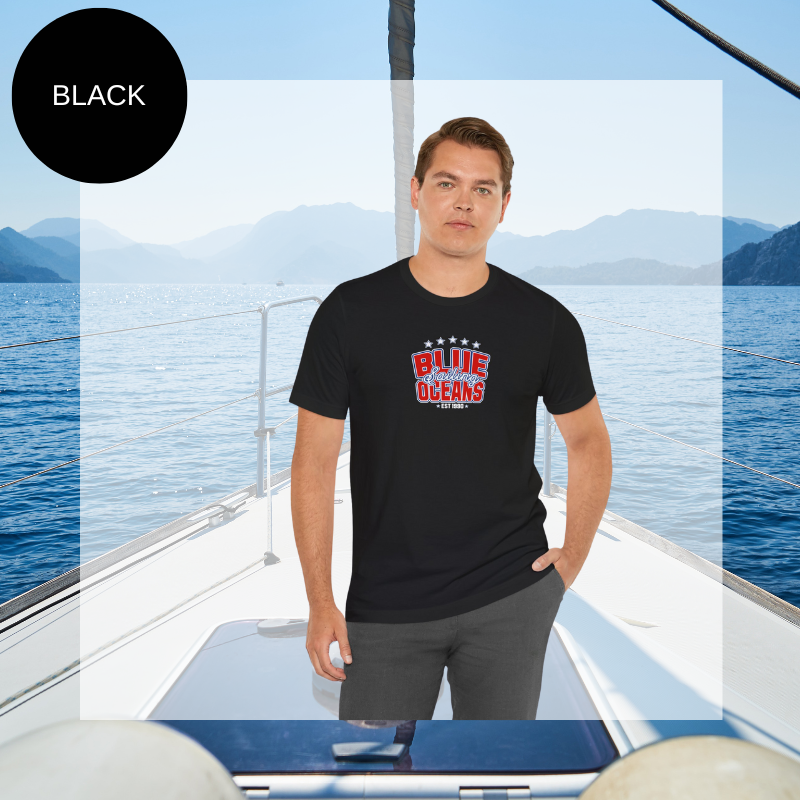 Men's Tee - Blue Oceans Sailing - Sunny Sailing Days