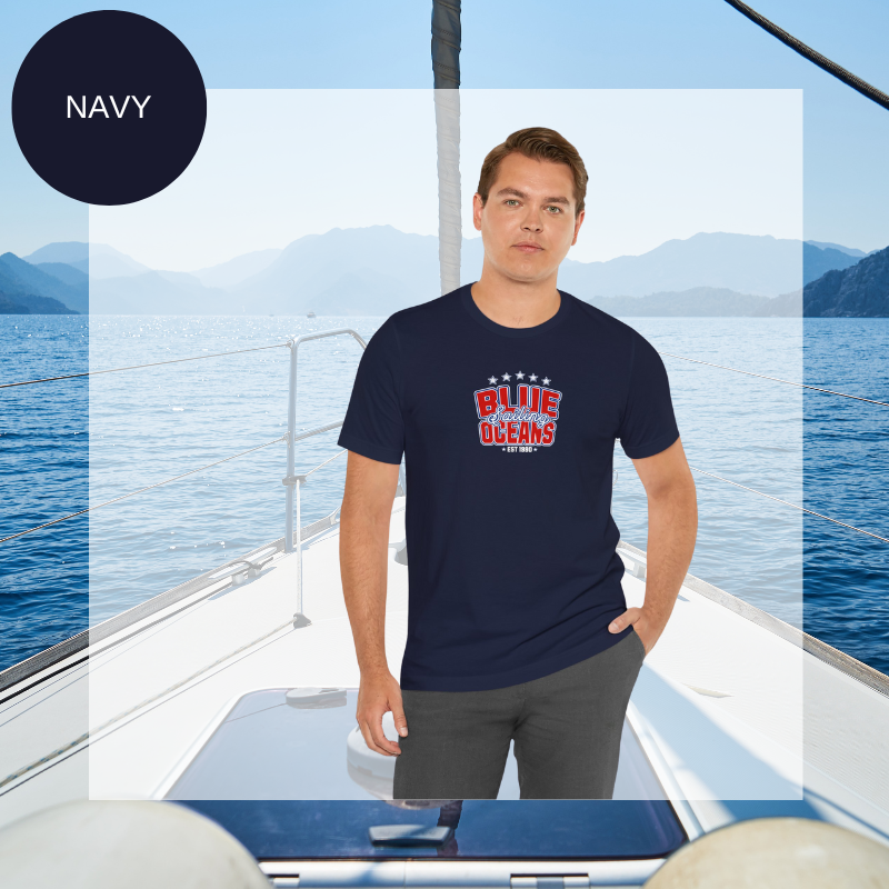 Men's Tee - Blue Oceans Sailing - Sunny Sailing Days