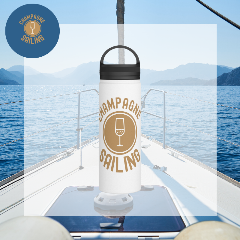 Champagne Stainless Bottle | Sailing Water Bottle | Sunny Sailing Days