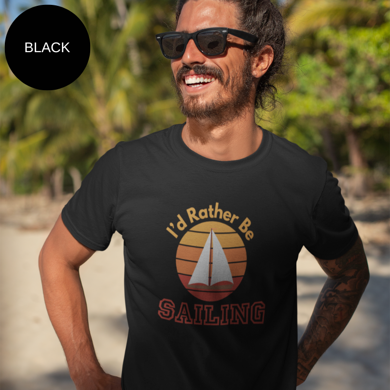 Men's Sailing T-Shirt | Nautical Graphic Tee | Sunny Sailing Days