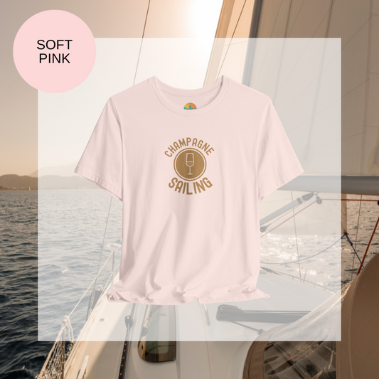 Champagne Sailing T-Shirt | Elegant Sailing Shirt | Sunny Sailing Days