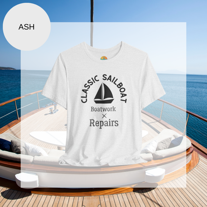 Classic Sailboat T-Shirt | Men's Boatwork Tee | Sunny Sailing Days