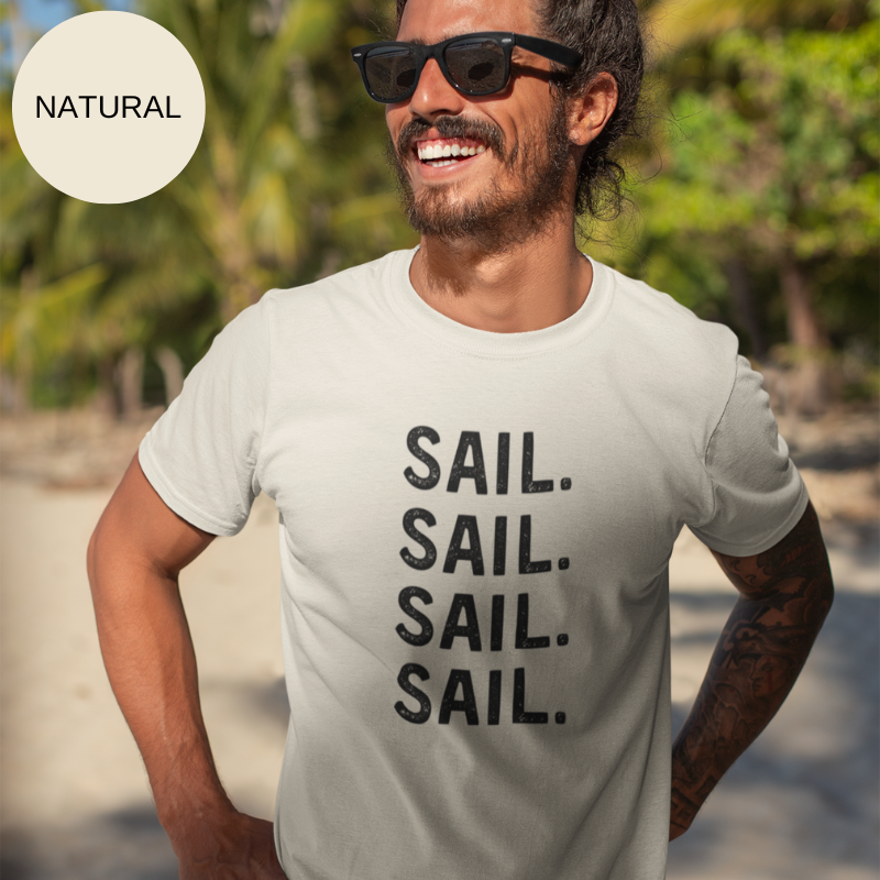 Sail Graphic T-Shirt | Men's Sailwear Tee | Sunny Sailing Days