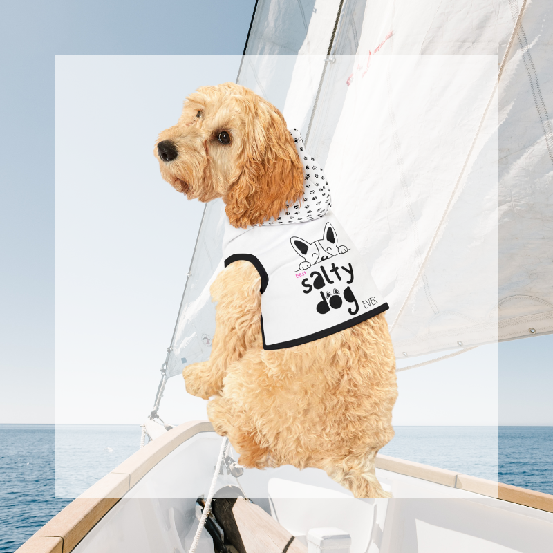 Salty Paws Hoodie - Best Salty Dog Ever - Sunny Sailing Days