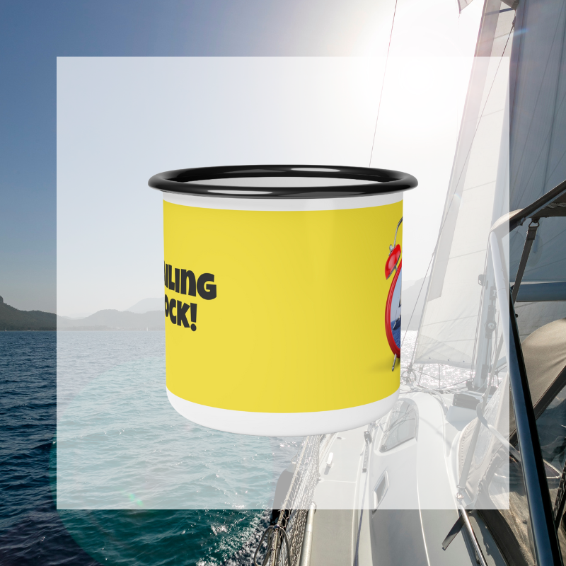 Enamel Mug - It's Sailing O'Clock - Sunny Sailing Days