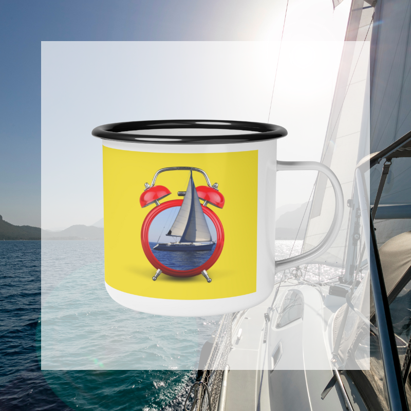 Enamel Mug - It's Sailing O'Clock - Sunny Sailing Days