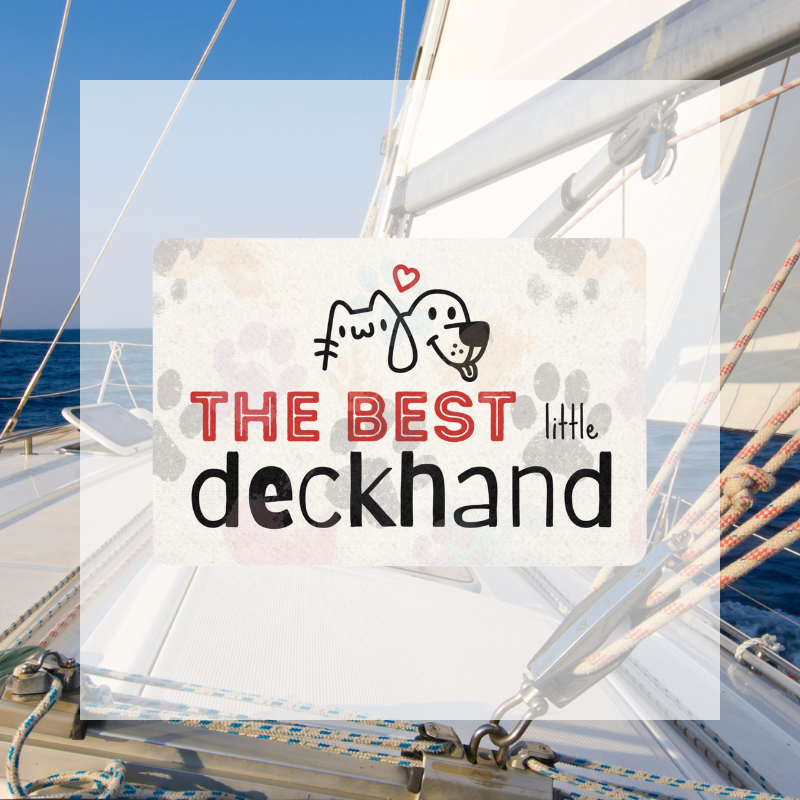 Pet Food Mat - The Best Little Deckhand - Sunny Sailing Days