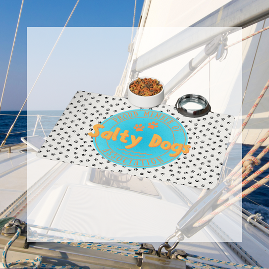 Pet Food Mat - Salty Dogs Association - Sunny Sailing Days