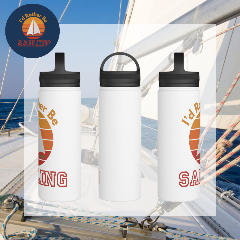 Nautical Water Bottle | Durable Stainless Bottle | Sunny Sailing Days