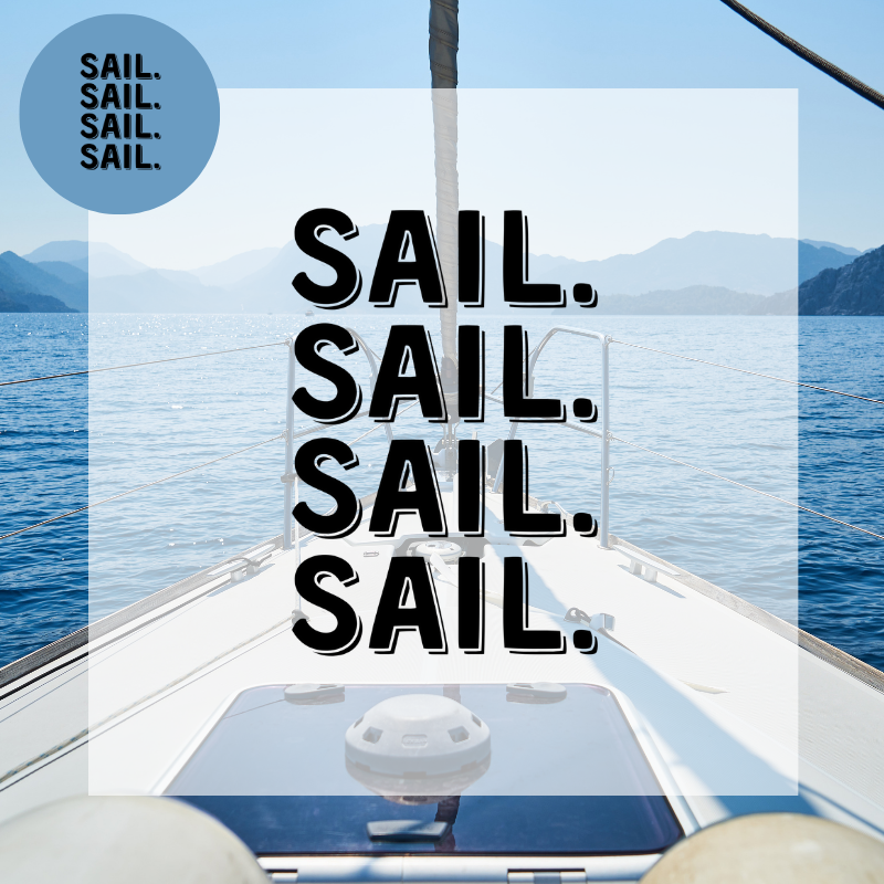 Stainless Steel Water Bottle - SAIL. SAIL. SAIL. SAIL.