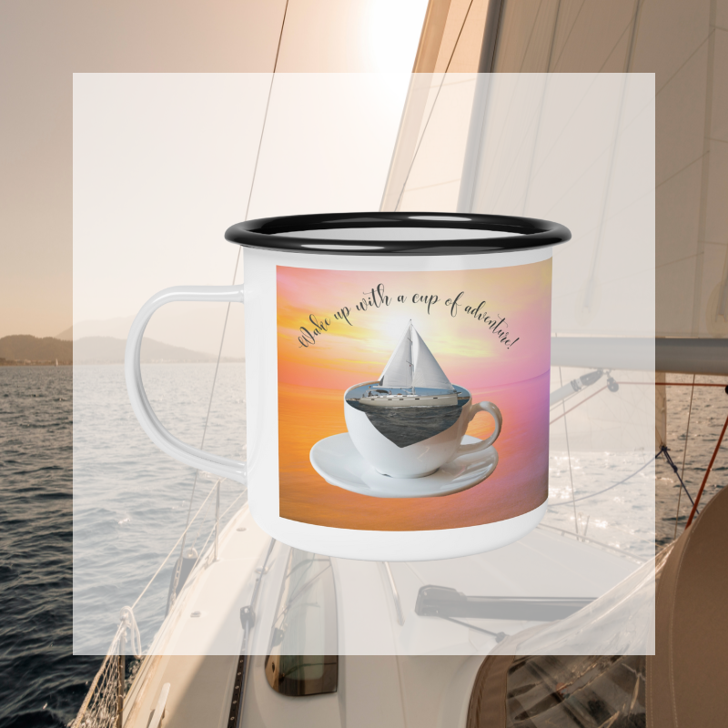 Enamel Mug - Cup of Adventure - Sunny Sailing Days