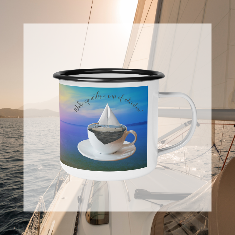 Enamel Mug - Cup of Adventure - Sunny Sailing Days