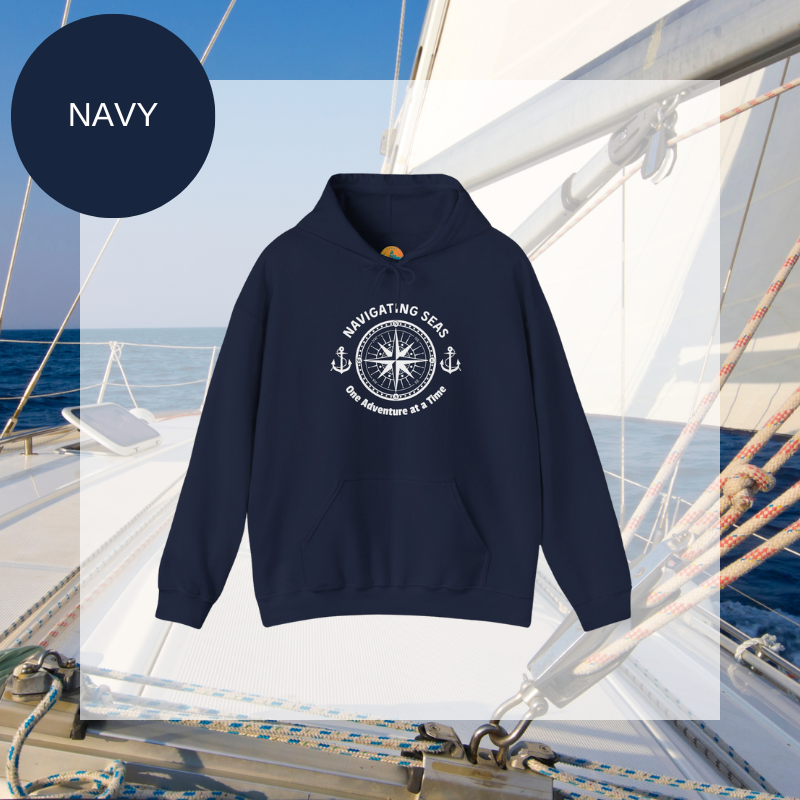 Men's Hoodie - Navigating Seas One Adventure at a Time