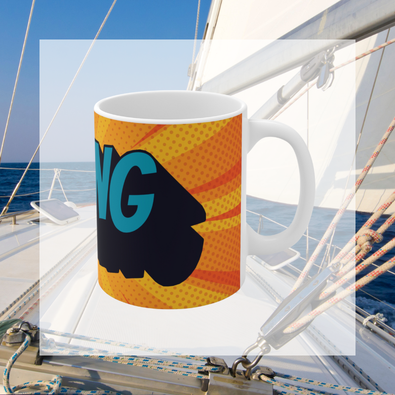 Coffee Mug - Cartoon Sailing - Sunny Sailing Days