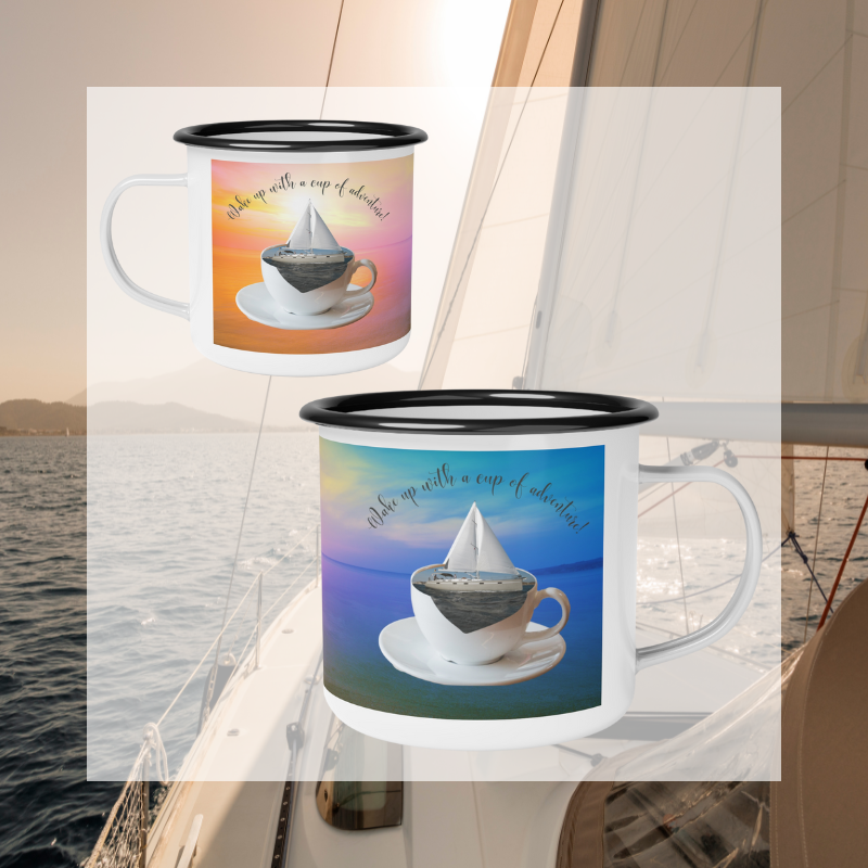 Enamel Mug - Cup of Adventure - Sunny Sailing Days