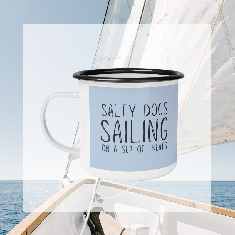 Enamel Mug- Salty Dogs - Sunny Sailing Days