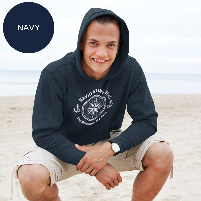 Men's Hoodie - Navigating Seas One Adventure at a Time