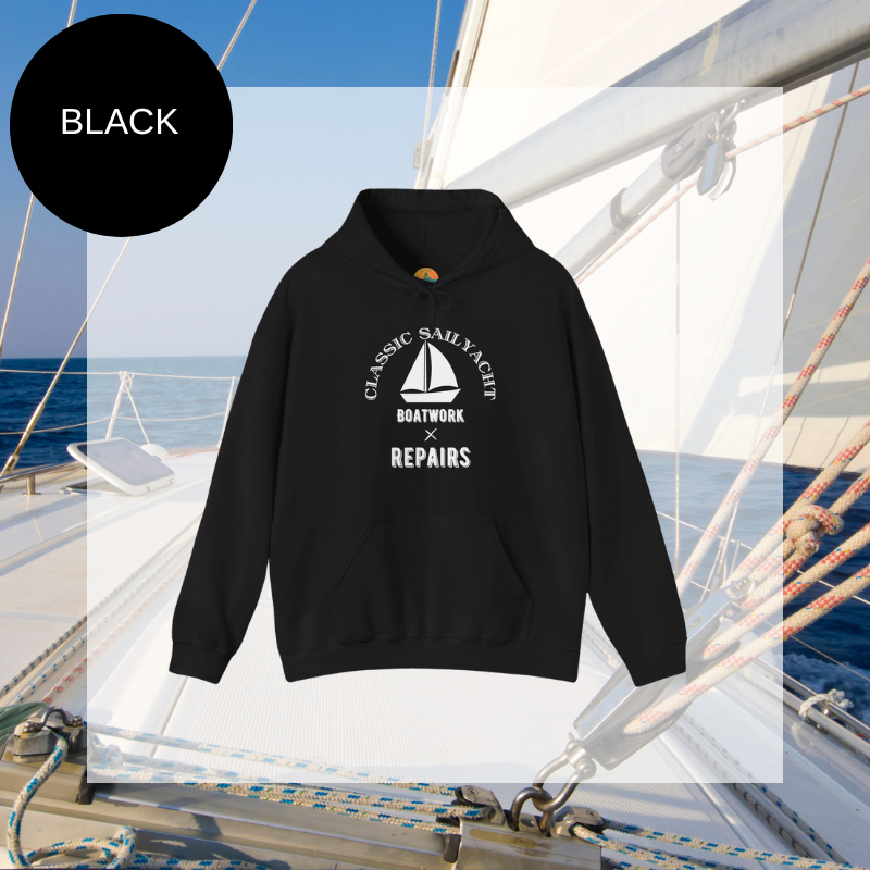 Men's Hoodie - Classic Sail Yacht Boatwork and Repairs