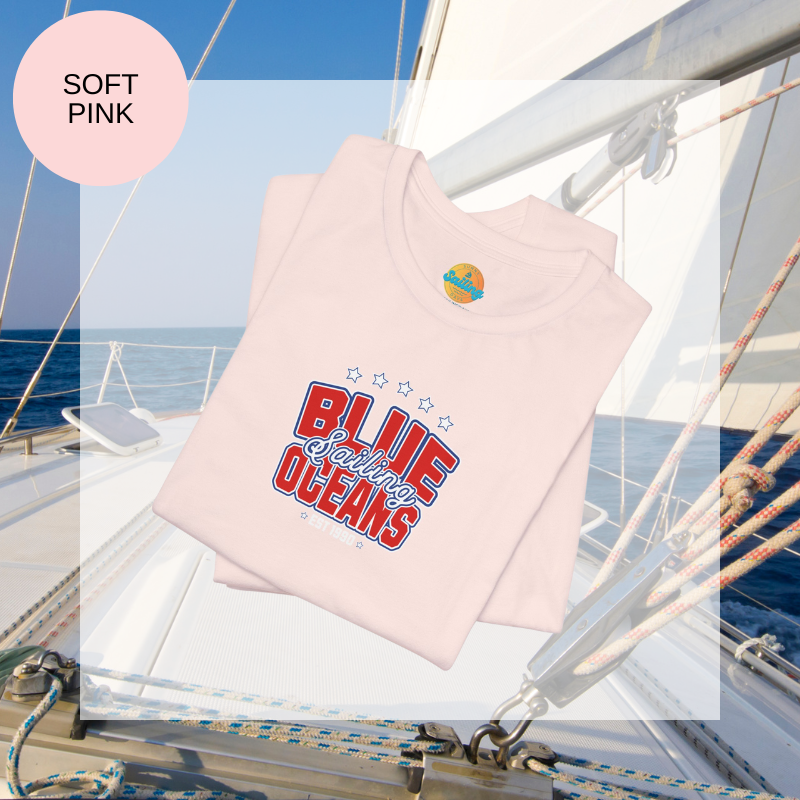 Women's Tee - Blue Oceans Sailing - Sunny Sailing Days