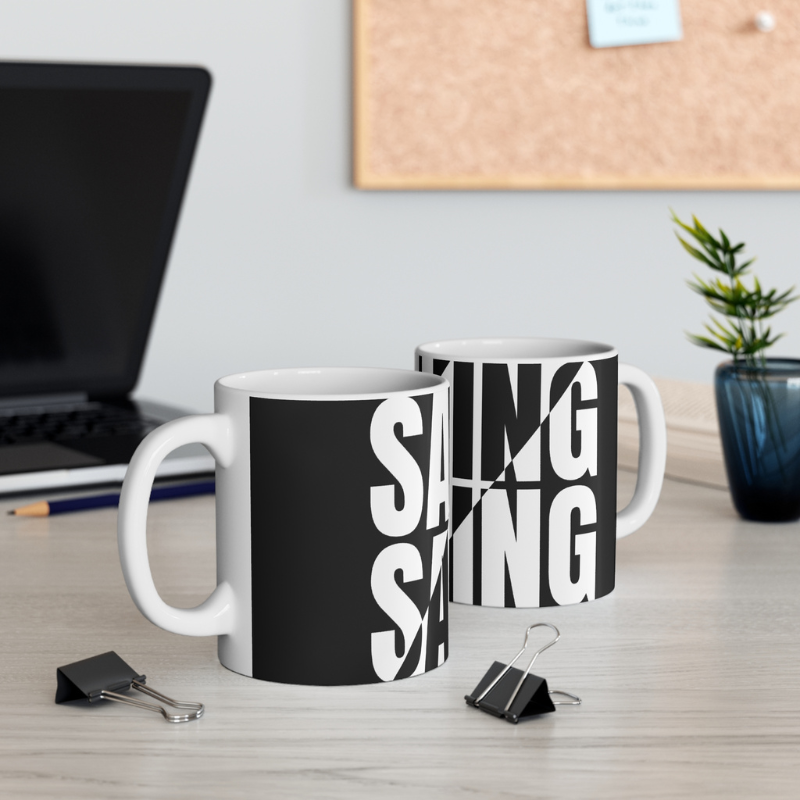 Coffee Mug - Black and White Sailing - Sunny Sailing Days