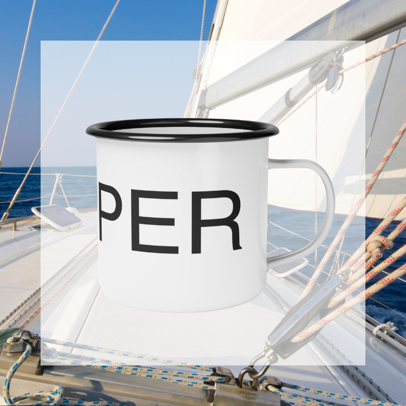 Enamel Mug - Skipper - Sunny Sailing Days