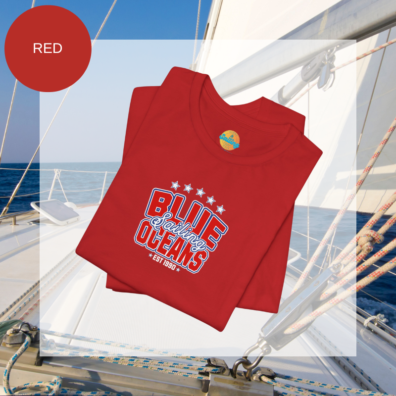 Women's Tee - Blue Oceans Sailing - Sunny Sailing Days