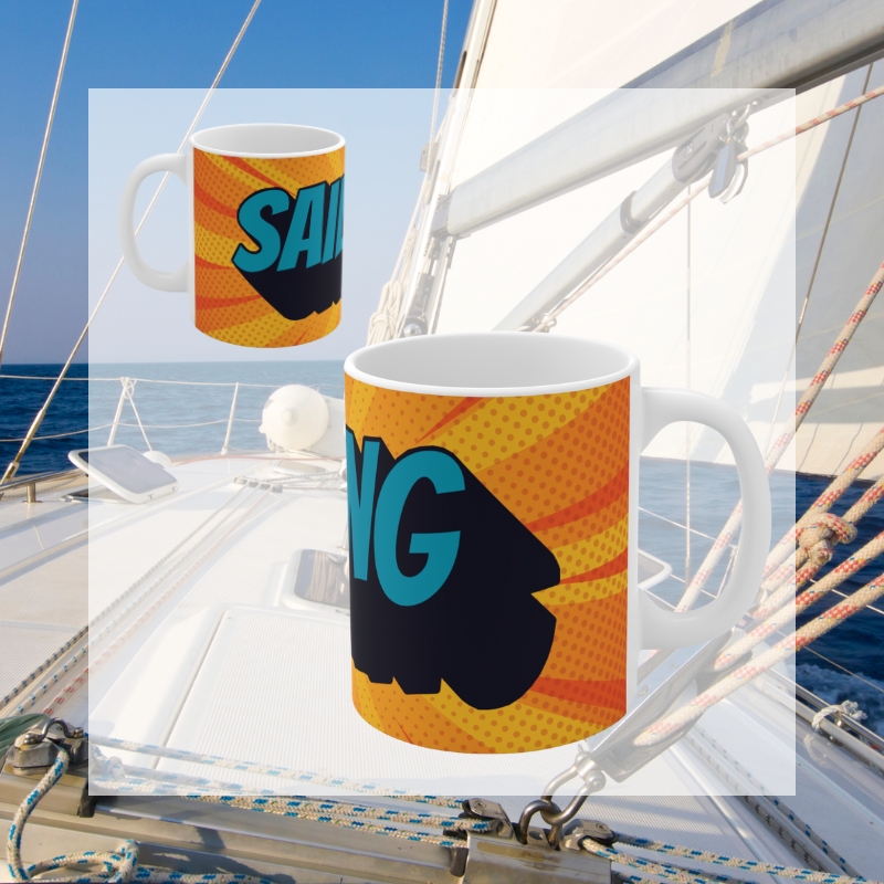 Coffee Mug - Cartoon Sailing - Sunny Sailing Days