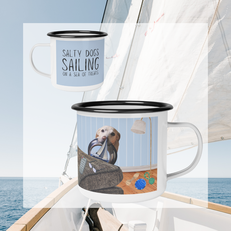 Enamel Mug- Salty Dogs - Sunny Sailing Days