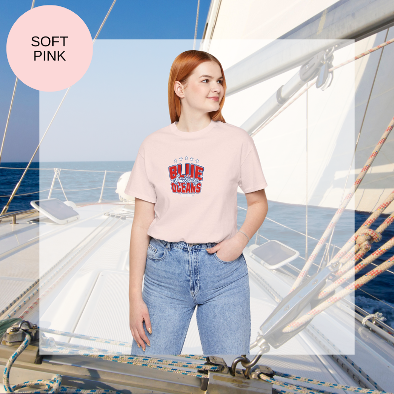 Women's Tee - Blue Oceans Sailing - Sunny Sailing Days