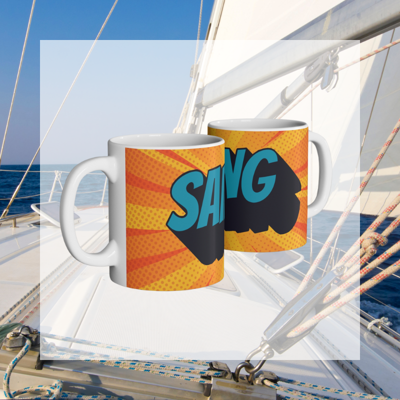 Coffee Mug - Cartoon Sailing - Sunny Sailing Days