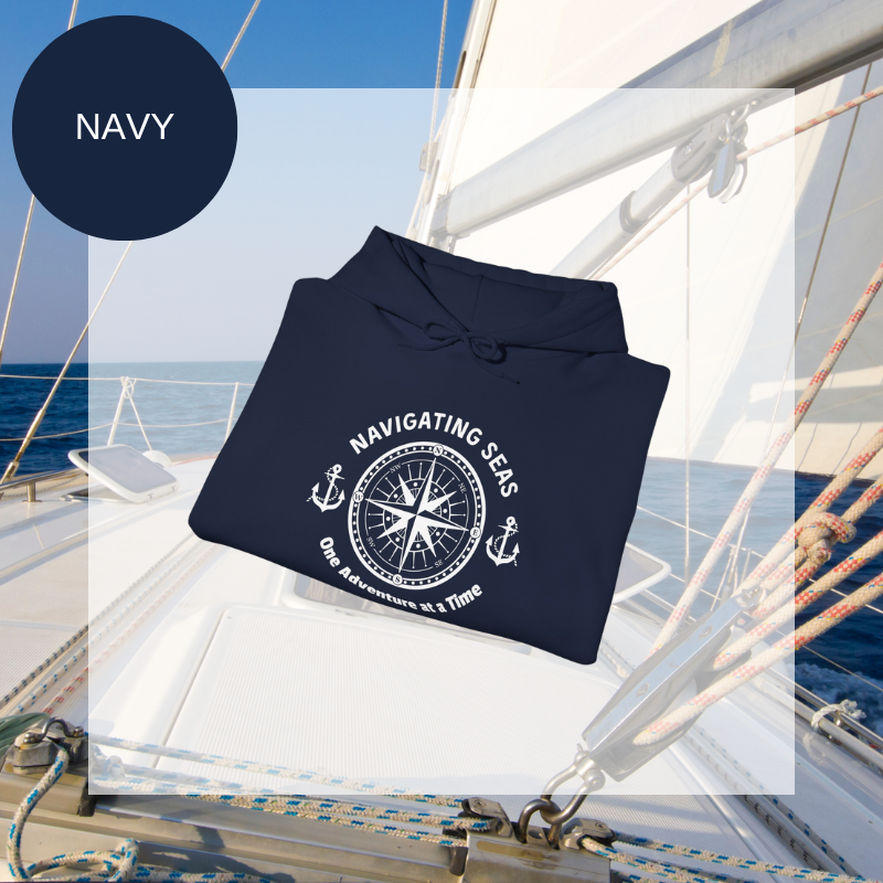 Men's Hoodie - Navigating Seas One Adventure at a Time