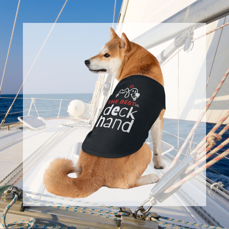 Salty Paws Tee - Best Little Deckhand - Sunny Sailing Days