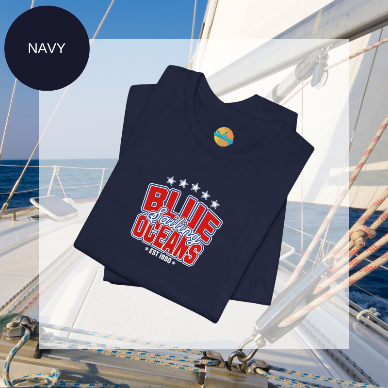 Women's Tee - Blue Oceans Sailing - Sunny Sailing Days